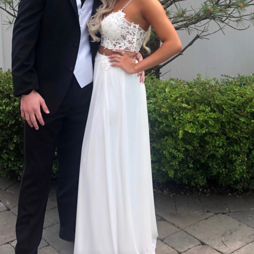 Jovani prom dress in color white
